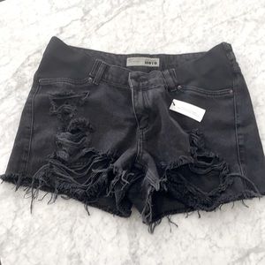 NEW Topshop Maternity Black Jean Shorts Size 6